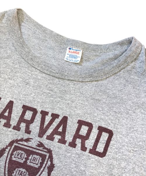 Champion（チャンピオン）Champion (チャンピオン) 80’s染込みプリントTシャツ グレー サイズ:XLの古着・服飾アイテム