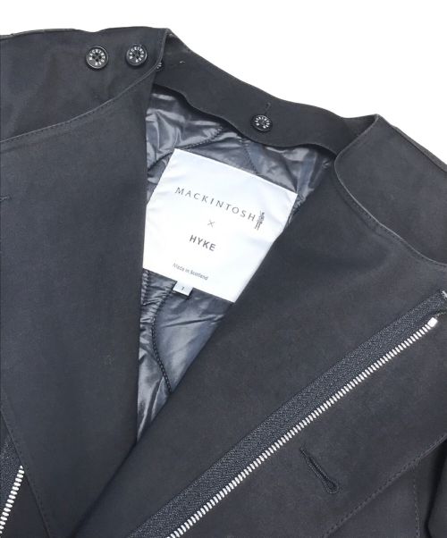 HYKE（ハイク）HYKE (ハイク) MACKINTOSH (マッキントッシュ) ゴム引きオーバーコート ブラック サイズ:1の古着・服飾アイテム