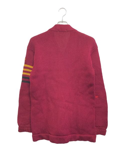 VINTAGE（ヴィンテージ）VINTAGE (ヴィンテージ/ビンテージ) レタードカーディガン レッド サイズ:表記なしの古着・服飾アイテム