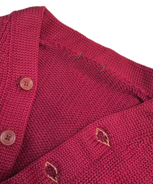 VINTAGE（ヴィンテージ）VINTAGE (ヴィンテージ/ビンテージ) レタードカーディガン レッド サイズ:表記なしの古着・服飾アイテム