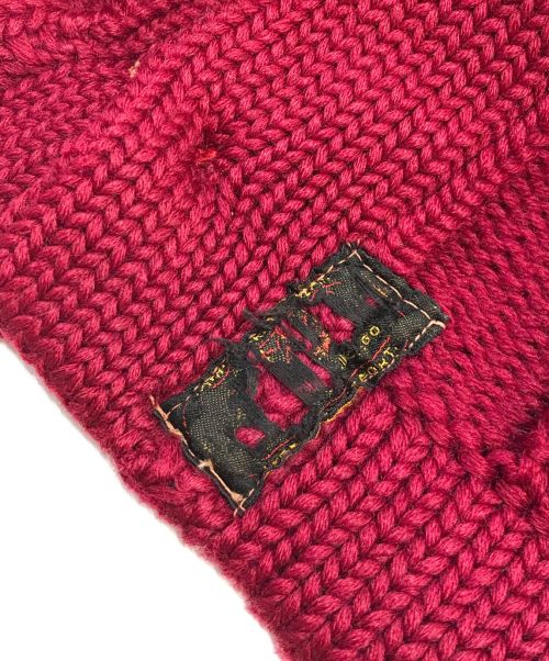 VINTAGE（ヴィンテージ）VINTAGE (ヴィンテージ/ビンテージ) レタードカーディガン レッド サイズ:表記なしの古着・服飾アイテム