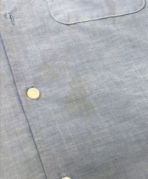 5 Brother（ファイブブラザー）5 Brother (ファイブブラザー) 刺繍シャンブレーシャツ ブルー サイズ:Mの古着・服飾アイテム