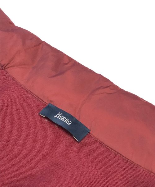 HERNO（ヘルノ）HERNO (ヘルノ) ウールパネルダウンジャケット レッド サイズ:46の古着・服飾アイテム
