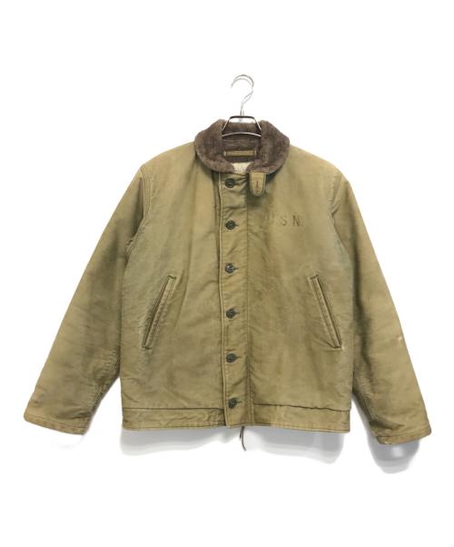 VINTAGE MILITARY（ヴィンテージ ミリタリー）VINTAGE MILITARY (ヴィンテージ ミリタリー) U'S NAVY N-1デッキジャケット カーキ サイズ:40の古着・服飾アイテム