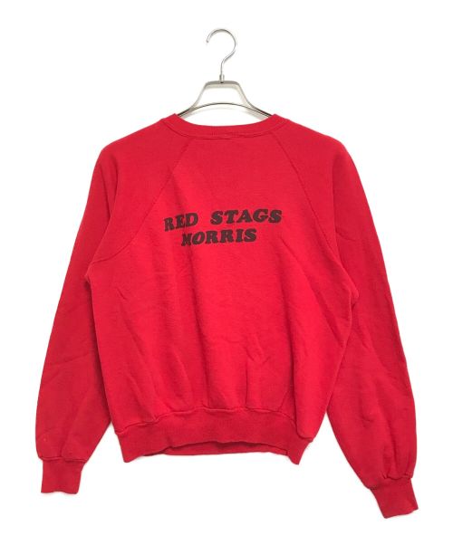 USED（ユーズド）USED (ユーズド) 70’s染込みラグランスウェット レッド サイズ:表記なしの古着・服飾アイテム
