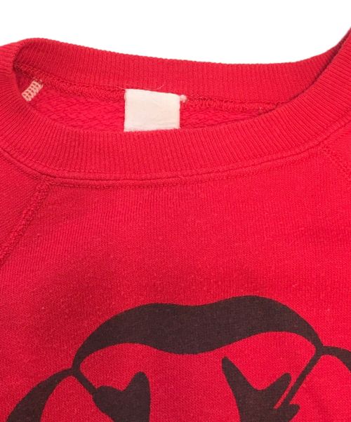 USED（ユーズド）USED (ユーズド) 70’s染込みラグランスウェット レッド サイズ:表記なしの古着・服飾アイテム