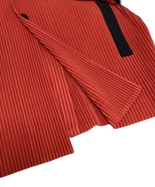 HOMME PLISSE ISSEY MIYAKE（オム プリッセ イッセイ ミヤケ）HOMME PLISSE ISSEY MIYAKE (オムプリッセ イッセイ ミヤケ) プリーツテーラードジャケット オレンジ サイズ:2の古着・服飾アイテム