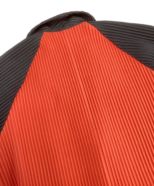 HOMME PLISSE ISSEY MIYAKE（オム プリッセ イッセイ ミヤケ）HOMME PLISSE ISSEY MIYAKE (オムプリッセ イッセイ ミヤケ) プリーツテーラードジャケット オレンジ サイズ:2の古着・服飾アイテム