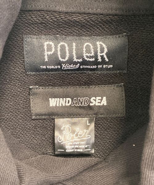WIND AND SEA（ウィンダンシー）WIND AND SEA (ウィンダンシー) POLeR (ポーラー) パーカー ブラック サイズ:Lの古着・服飾アイテム