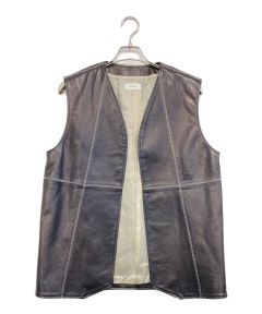 中古・古着通販】FUMIE=TANAKA (フミエタナカ) Fレザーギャザーベスト