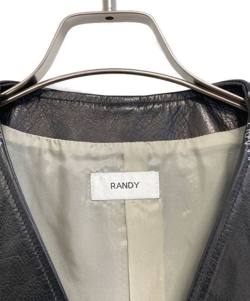 RANDY（ランディー）Randy (ランディー) レザーベスト ブラック サイズ:2の古着・服飾アイテム