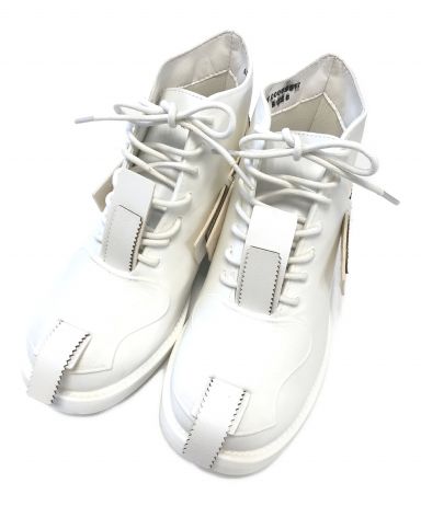 ソロイスト×ジョンムーアラバーブーツ白新品未使用UK8 JOHN MOORE×TAKAHIRO MIYASHITA The Soloist 17SS コンバットブーツ