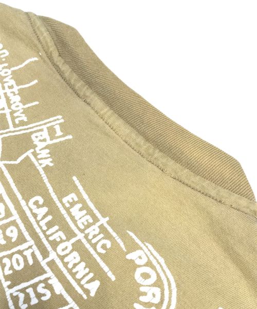 バンドTシャツ（バンドTシャツ）バンドTシャツ (バンドTシャツ) PRIMUS(プリムス)地図柄バンドTシャツ ベージュ サイズ:XLの古着・服飾アイテム