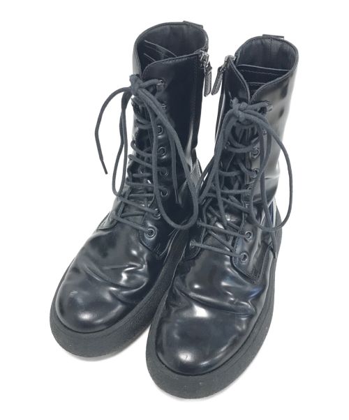 TOD'S（トッズ）TOD'S (トッズ) レースアップコンバットブーツ ブラック サイズ:37 1/2の古着・服飾アイテム
