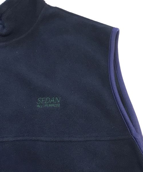SEDAN ALL-PURPOSE（セダンオールパーパス）SEDAN ALL-PURPOSE (セダンオールパーパス) フリースベスト ネイビー サイズ:Lの古着・服飾アイテム