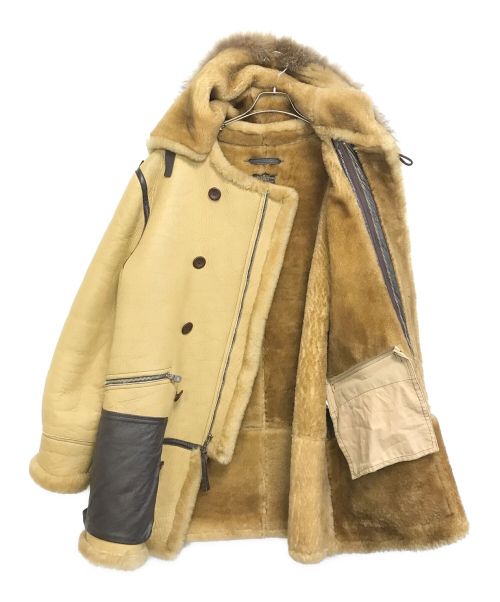 AVIREX（アヴィレックス）AVIREX (アヴィレックス) B-7 ムートンレザージャケット ベージュ サイズ:Lの古着・服飾アイテム