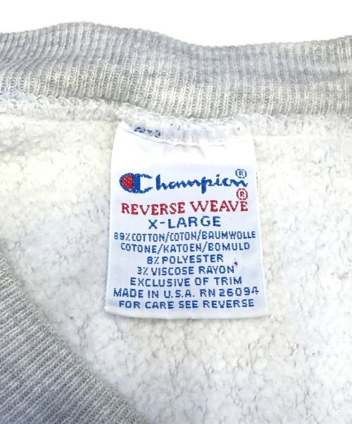 Champion（チャンピオン）Champion (チャンピオン) リバースウィーブスウェット グレー サイズ:XLの古着・服飾アイテム
