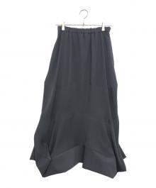 ENFOLD（エンフォルド）の古着「SQUARE PEPLUM SKIRT」｜グレー