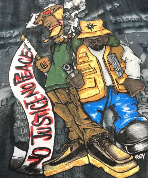 CONART（コナート）CONART (コナート) オーバープリントｔシャツ ブラック サイズ:XLの古着・服飾アイテム