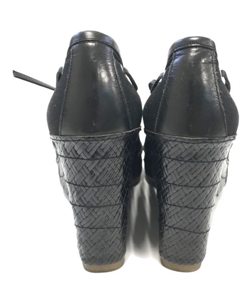 Jean Paul GAULTIER（ジャンポールゴルチェ）Jean Paul GAULTIER (ジャンポールゴルチェ) 編み上げパンプス ブラック サイズ:4½の古着・服飾アイテム