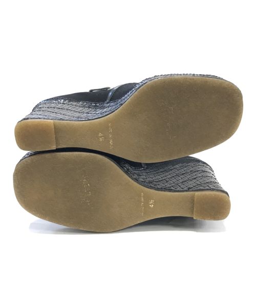 Jean Paul GAULTIER（ジャンポールゴルチェ）Jean Paul GAULTIER (ジャンポールゴルチェ) 編み上げパンプス ブラック サイズ:4½の古着・服飾アイテム