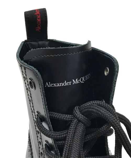 ALEXANDER McQUEEN（アレキサンダーマックイーン）ALEXANDER McQUEEN (アレキサンダーマックイーン) ハイブリッドレースアップブーツ ブラック サイズ:39Eの古着・服飾アイテム