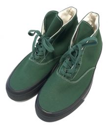 HOMME PLISSE ISSEY MIYAKE（オム プリッセ イッセイ ミヤケ）の古着「CANVAS DECK SHOES-HI」｜グリーン