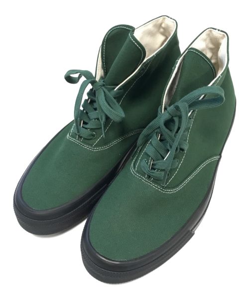 HOMME PLISSE ISSEY MIYAKE（オム プリッセ イッセイ ミヤケ）HOMME PLISSE ISSEY MIYAKE (オムプリッセ イッセイ ミヤケ) CANVAS DECK SHOES-HI グリーン サイズ:US9.5/EU42.5/JP27.5の古着・服飾アイテム