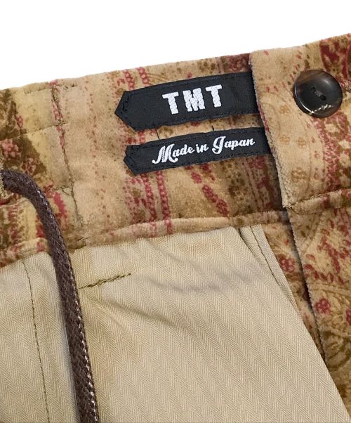 TMT（ティーエムティー）TMT (ティーエムティー) PAISLEY STRETCH-VELOUR TROUSER ベージュ サイズ:Ｓ 未使用品の古着・服飾アイテム