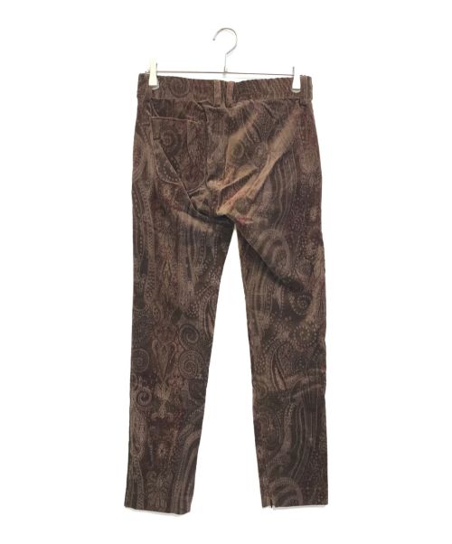 TMT（ティーエムティー）TMT (ティーエムティー) PAISLEY STRETCH-VELOUR TROUSER TMT ブラウン サイズ:Ｓ 未使用品の古着・服飾アイテム