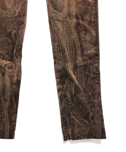 TMT（ティーエムティー）TMT (ティーエムティー) PAISLEY STRETCH-VELOUR TROUSER TMT ブラウン サイズ:Ｓ 未使用品の古着・服飾アイテム