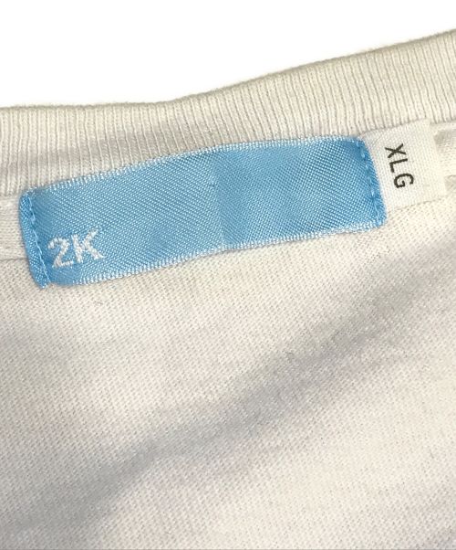 2K（ツーケイ）2K (ツーケイ) アートTシャツ ホワイト サイズ:XLの古着・服飾アイテム