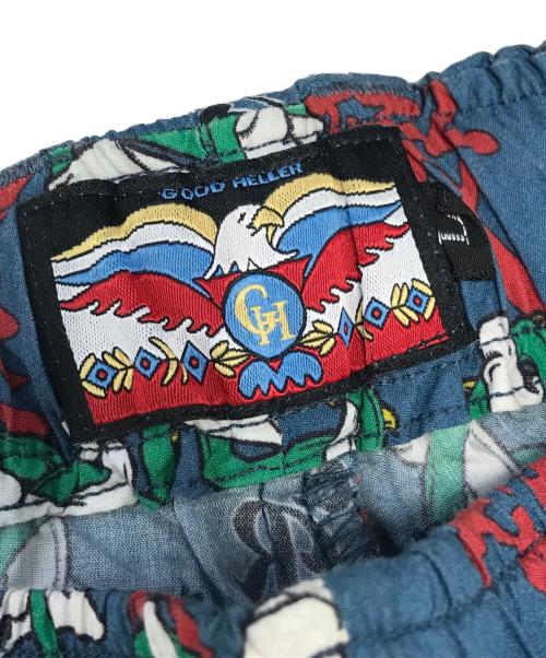 good heller（グッドヘラー）good heller (グッドヘラー) 総柄パンツ ブルー サイズ:Lの古着・服飾アイテム