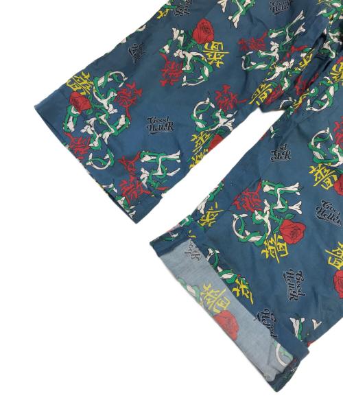 good heller（グッドヘラー）good heller (グッドヘラー) 総柄パンツ ブルー サイズ:Lの古着・服飾アイテム