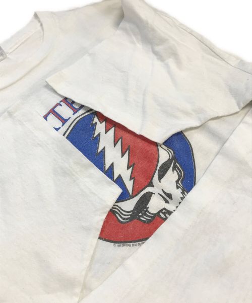 バンドTシャツ（バンドTシャツ）バンドTシャツ (バンドTシャツ) 80s GRATEFUL DEAD&BOB DYLAN(グレイトフル・デッド&ボブ・ディラン) バンドTシャツ ホワイト サイズ:XLの古着・服飾アイテム