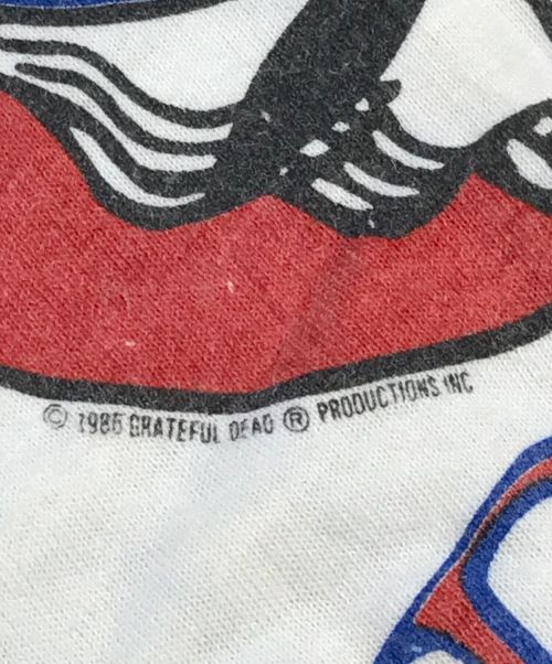 バンドTシャツ（バンドTシャツ）バンドTシャツ (バンドTシャツ) 80s GRATEFUL DEAD&BOB DYLAN(グレイトフル・デッド&ボブ・ディラン) バンドTシャツ ホワイト サイズ:XLの古着・服飾アイテム