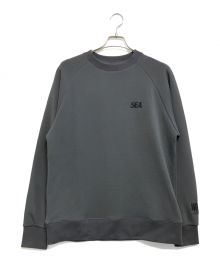 WIND AND SEA（ウィンダンシー）の古着「胸ロゴラグランスウェット」｜グレー