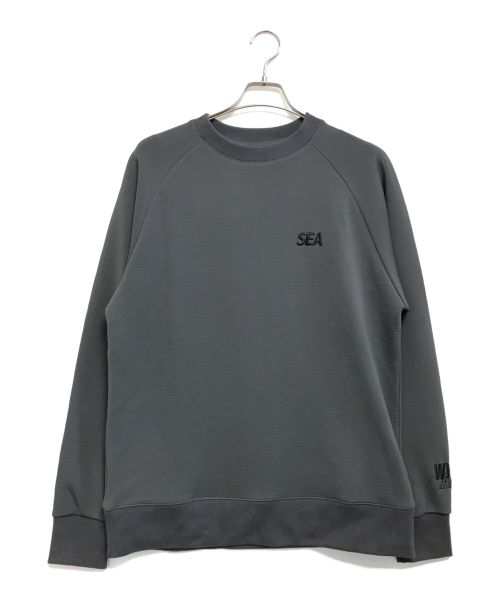 WIND AND SEA（ウィンダンシー）WIND AND SEA (ウィンダンシー) 胸ロゴラグランスウェット グレー サイズ:Lの古着・服飾アイテム