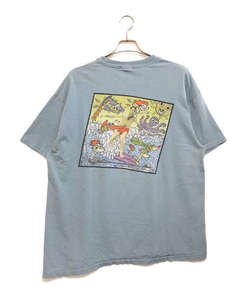Hanes（ヘインズ）Hanes (ヘインズ) 企業Tシャツ スカイブルー サイズ:ADULT XL(46-48)の古着・服飾アイテム