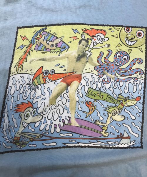 Hanes（ヘインズ）Hanes (ヘインズ) 企業Tシャツ スカイブルー サイズ:ADULT XL(46-48)の古着・服飾アイテム