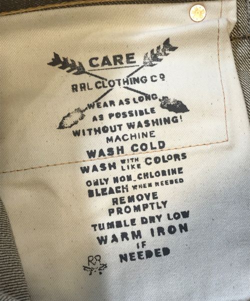 RRL（ダブルアールエル）RRL (ダブルアールエル) セルビッチカラーデニムパンツ ブラウン サイズ:29×34の古着・服飾アイテム