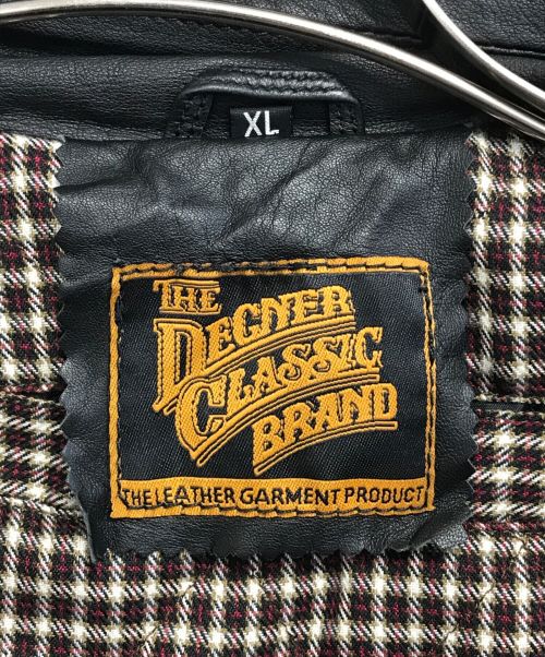 THE DEGNER CLASSIC BRAND（ザ・デグナー・クラシック・ブランド）THE DEGNER CLASSIC BRAND (デグナークラシックブランド) レザージャケット ブラック サイズ:XLの古着・服飾アイテム