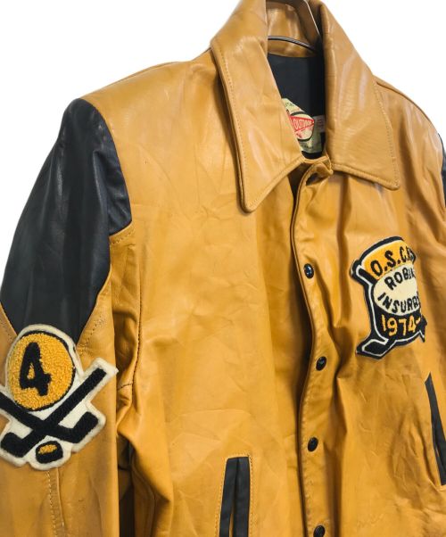 OUTDOOR（アウトドア）OUTDOOR (アウトドア) オールレザーアワードジャケット ブラウン サイズ:40の古着・服飾アイテム