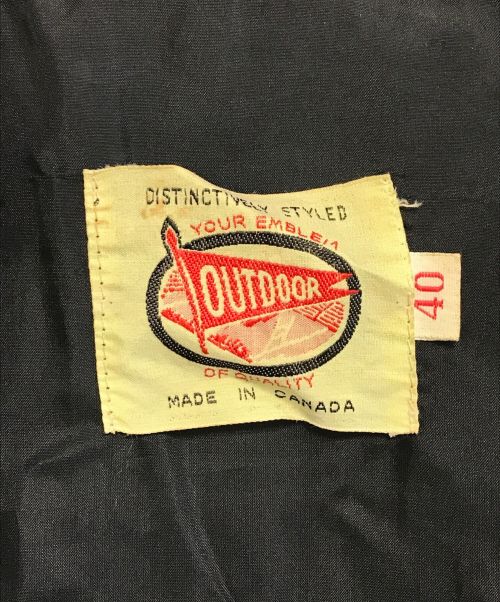 OUTDOOR（アウトドア）OUTDOOR (アウトドア) オールレザーアワードジャケット ブラウン サイズ:40の古着・服飾アイテム