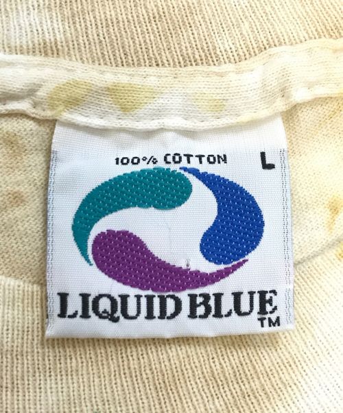 LIQUID BLUE（リキッドブルー）LIQUID BLUE (リキッドブルー) オールオーバープリントTシャツ ホワイト サイズ:Lの古着・服飾アイテム