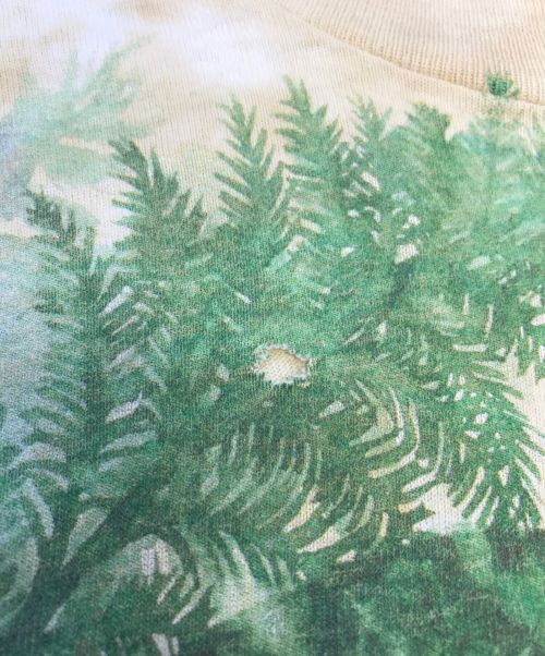 LIQUID BLUE（リキッドブルー）LIQUID BLUE (リキッドブルー) オールオーバープリントTシャツ ホワイト サイズ:Lの古着・服飾アイテム