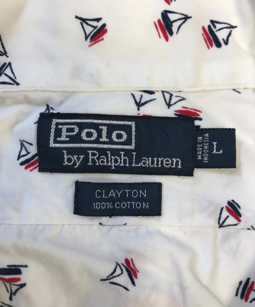 POLO RALPH LAUREN（ポロ・ラルフローレン）POLO RALPH LAUREN (ポロ・ラルフローレン) 総柄シャツ ホワイト サイズ:Lの古着・服飾アイテム