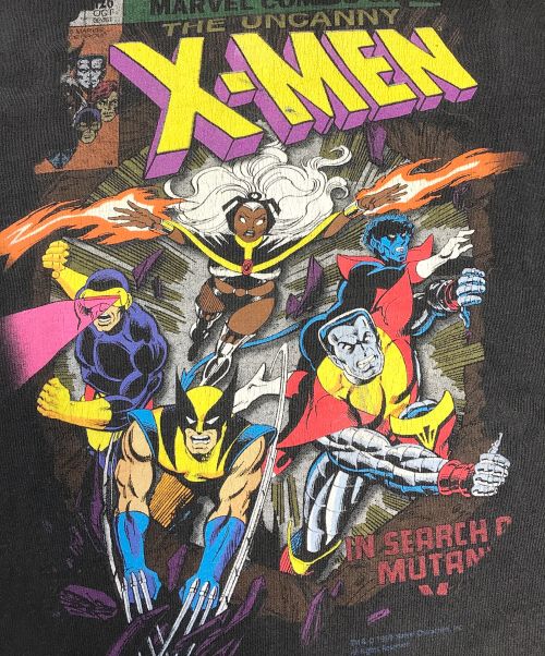 アニメーションTシャツ（アニメーションTシャツ）アニメーションTシャツ (アニメーションTシャツ) X-MEN(エックスメン) アメコミTシャツ ブラック サイズ:XXLの古着・服飾アイテム