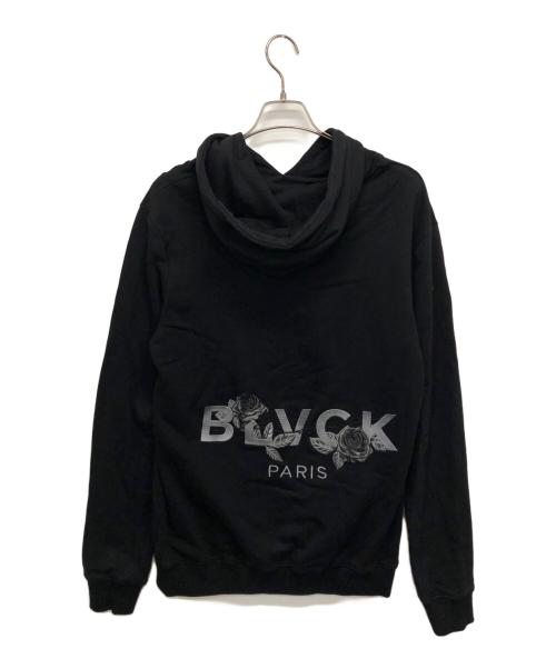 BLVCK PARIS（ブラック パリ）BLVCK PARIS (ブラック パリ) ロゴ刺繍パーカー ブラック サイズ:Sの古着・服飾アイテム