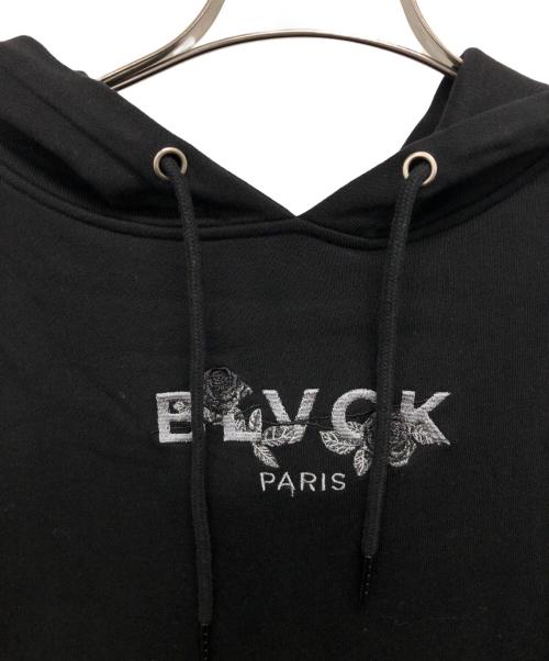 BLVCK PARIS（ブラック パリ）BLVCK PARIS (ブラック パリ) ロゴ刺繍パーカー ブラック サイズ:Sの古着・服飾アイテム